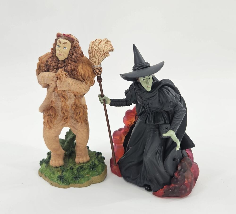 Wizard of Oz Lot Cowardly Lion Enesco 1999 Wicked Witch Hallmark 2007 Figurines